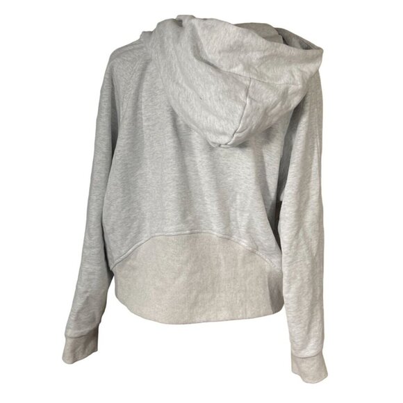 Pink Lily Cropped 1/4 Zip Hoodie Sweatshirt Gray Size XL Extra Large Cotton - Picture 3 of 7